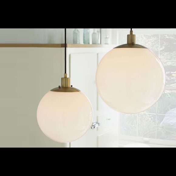 West Elm Other West Elm Globe Pendant Light In Antique Brass And